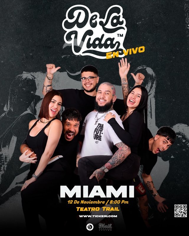 De La Vida En Vivo en Miami — 12 de noviembre en Teatro Trail